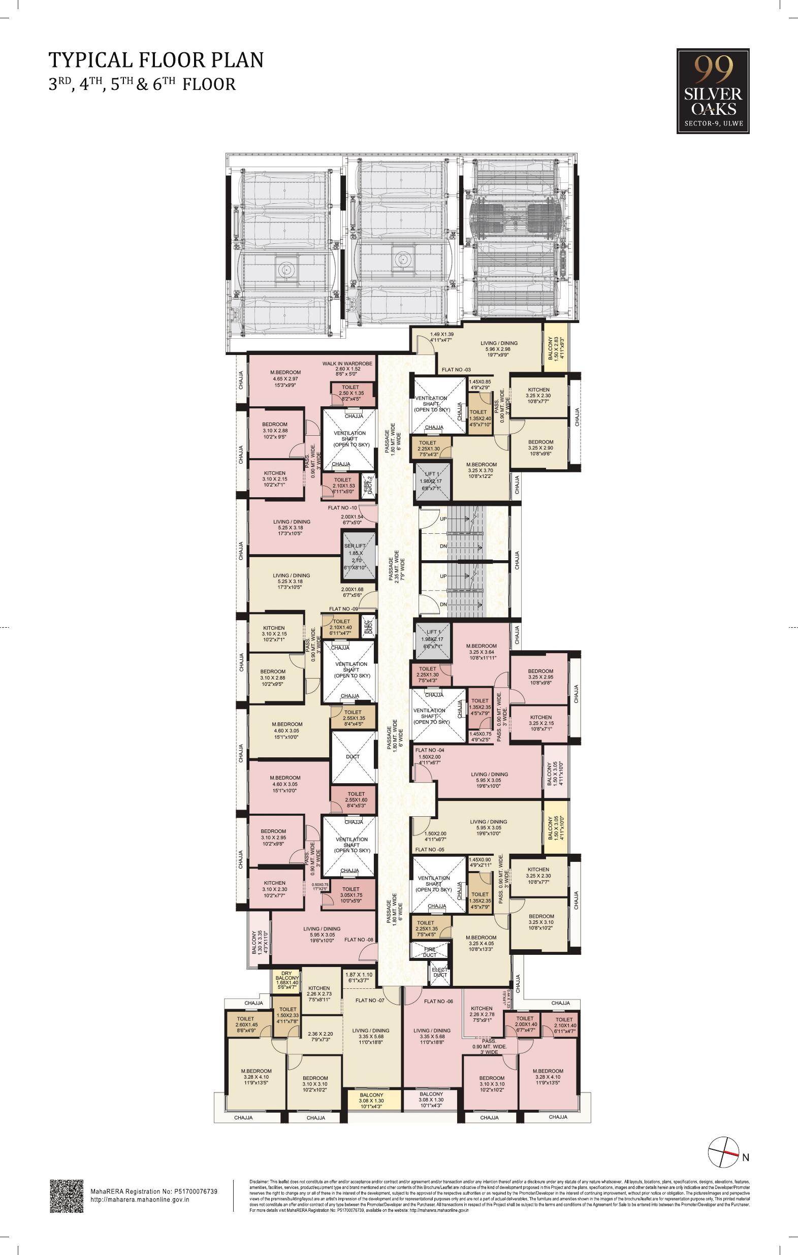 3rd to 6th Floor Plan